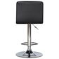 Parkerville Furniture Line Quilted Back Adjustable Swivel Bar Stool in Chrome and Black, , large