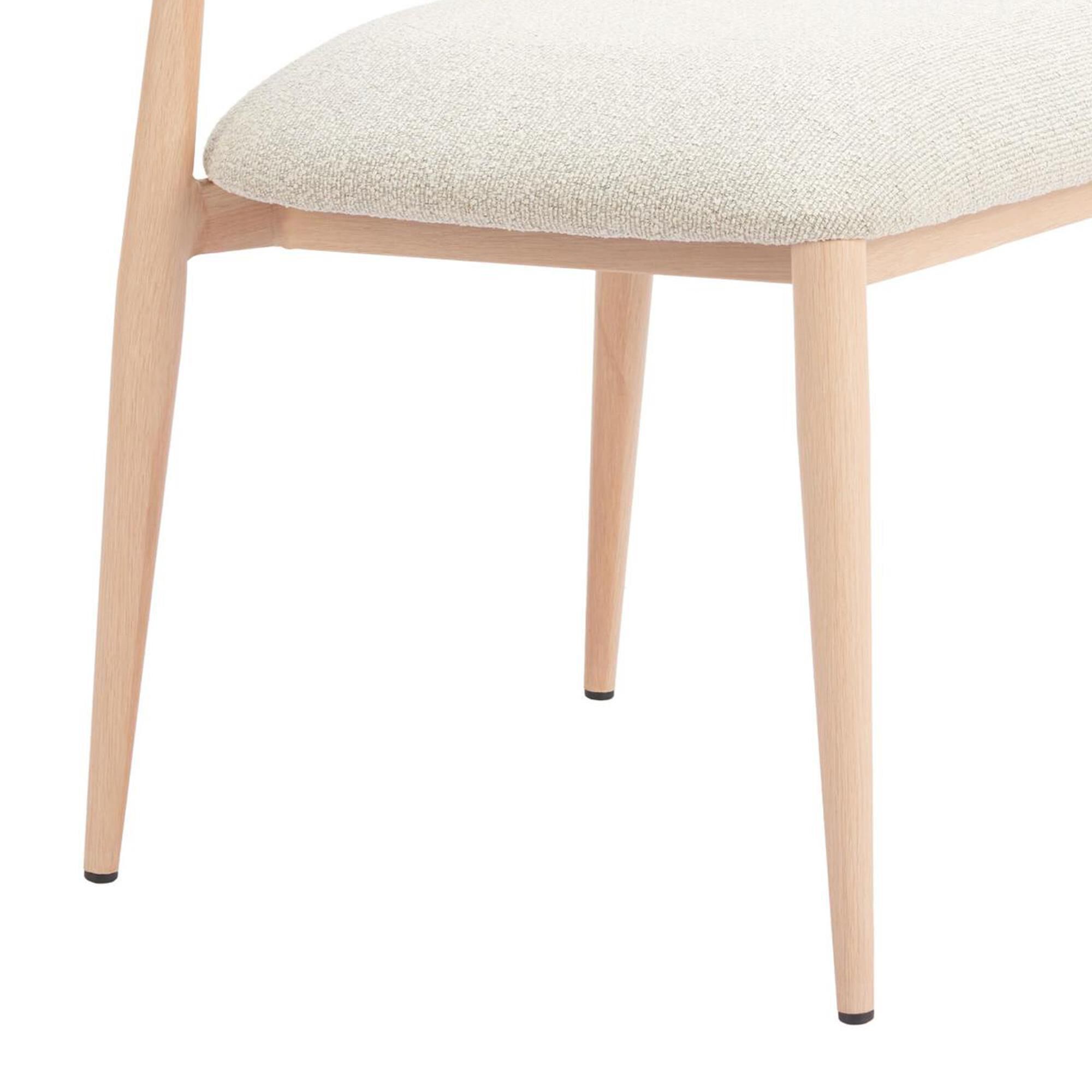 Zuo Modern Equinox Side Chair with Oyster Gray Cushion in Natural