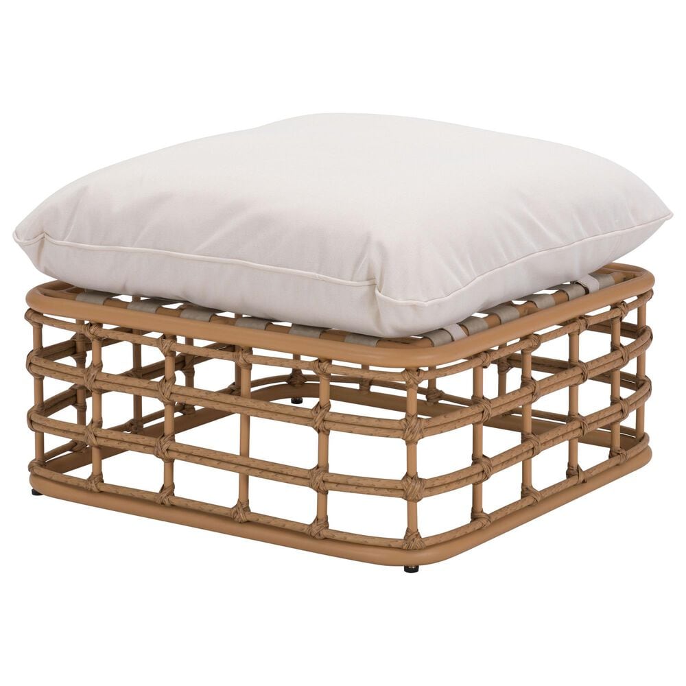 Zuo Modern Kapalua Ottoman in Beige and Natural, , large