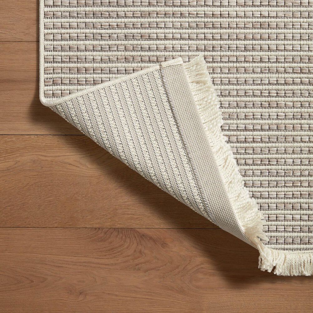 Amber Lewis x Loloi Malibu MAB-04 2&#39;3&quot; x 3&#39;9&quot; Ivory and Dove Indoor/Outdoor Area Rug, , large
