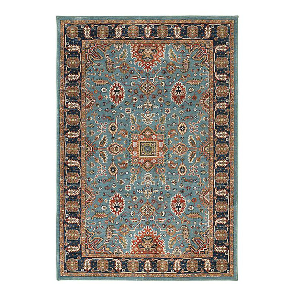 Karastan Spice Market Deir 90665 5'3" x 7'10" Aqua Area Rug, , large