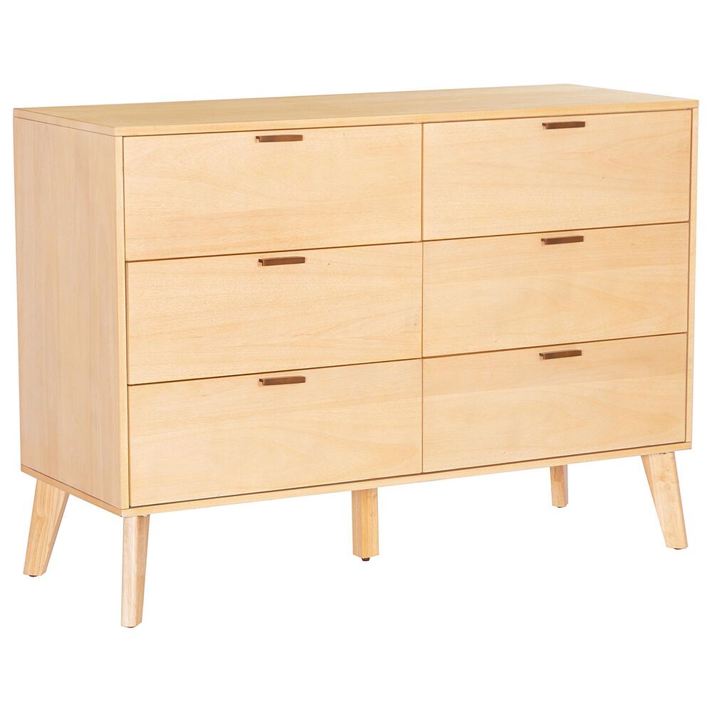 Linon Home Decor Reid 6-Drawer Dresser in Natural, , large