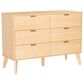 Linon Home Decor Reid 6-Drawer Dresser in Natural, , large
