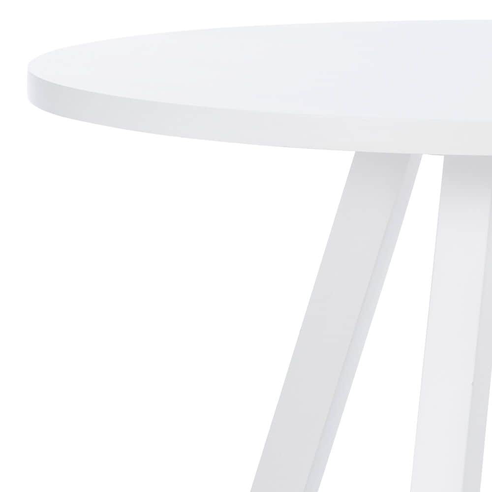 Linon Home Decor Mayfair Round Dining Table in White - Table Only, , large