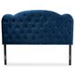 Baxton Studio Clovis Queen Upholstered Panel Headboard in Navy Blue, , large