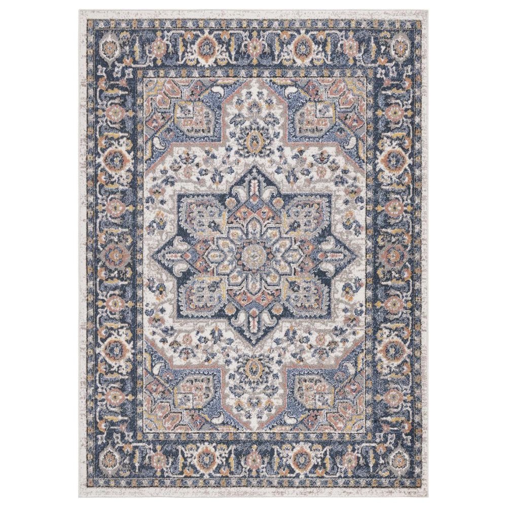 Safavieh Astoria 5"3" x 7"6" Blue and Rust Area Rug, , large