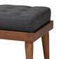 Baxton Studio Linus Accent Bench in Dark Grey, , large