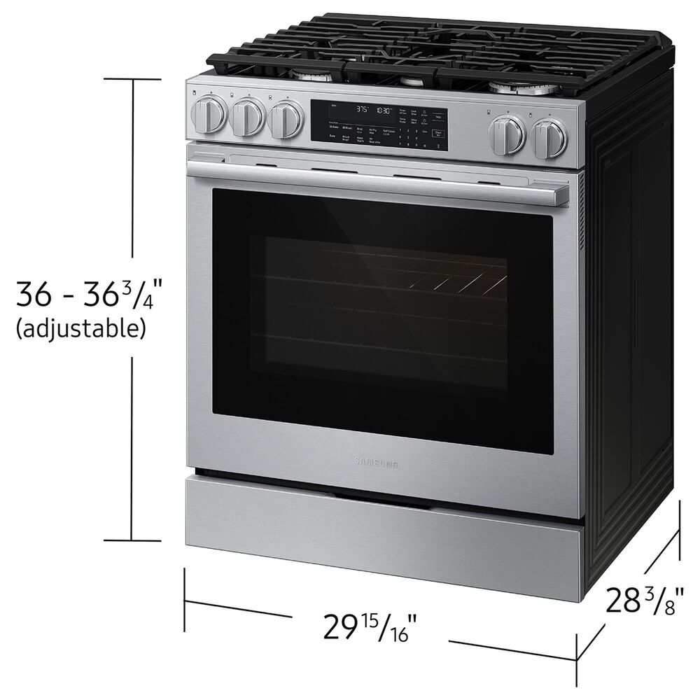 Samsung Bespoke 6.0 Cu. Ft. Smart Slide-In Gas Range with Illuminated Precision Knobs in Stainless Steel, , large
