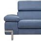 Bellini Modern Living Amanda Sofa with Adjustable Headrest in Pacific Blue, , large