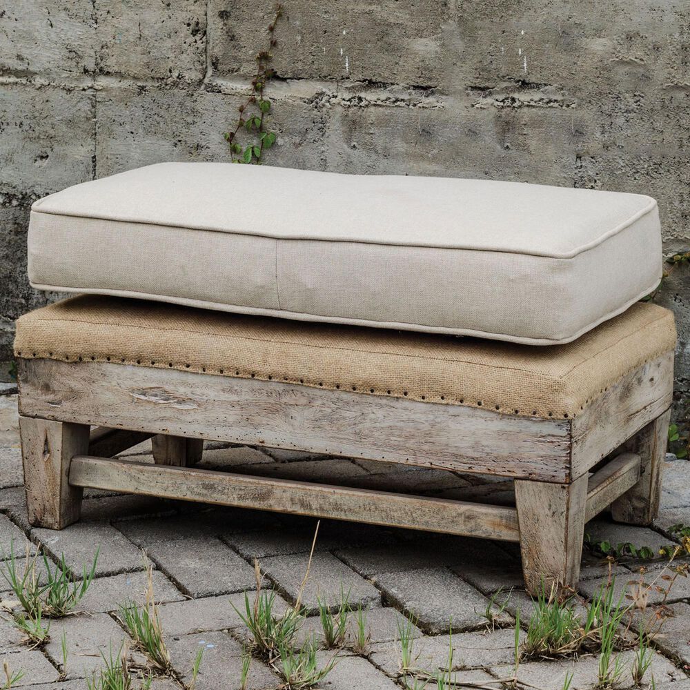 Uttermost Schafer Ottoman in Neutral Linen, , large