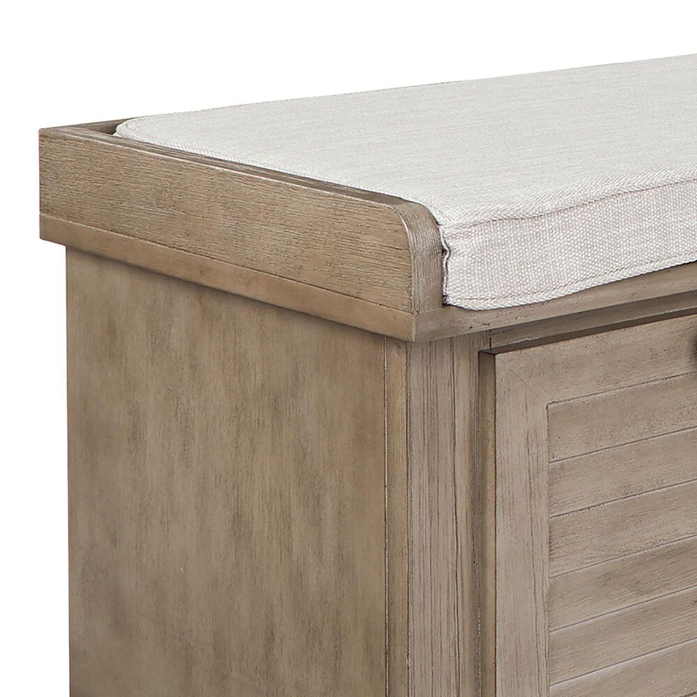 OSP Home Dover Storage Bench in Antique Gray, , large