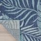Nourison Garden Oasis GOA02 Navy 3" x 5" Indoor/Outdoor Area Rug, , large