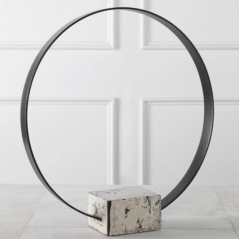 Uttermost Around Again Sculpture in Satin Black, , large