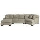 Fulton Home Amari Collection Sectional in Pewter, , large
