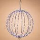 The Gerson Company 12" Electric Crystal Foldable Metal Sphere with 144 Micro LED Lights in White, , large