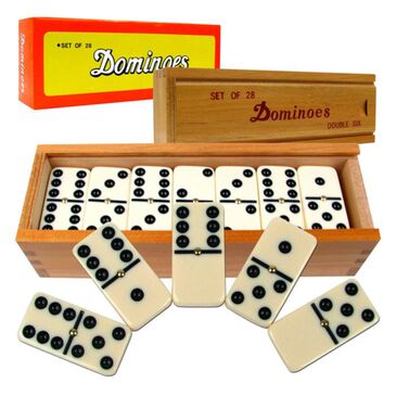 Timberlake Double Six Dominoes with Wood Case - Set of 28, , large