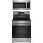 Frigidaire 30" Front Control Electric Range and 1.8 Cu. Ft. OTR Microwave Kitchen Package in Stainless Steel, , large