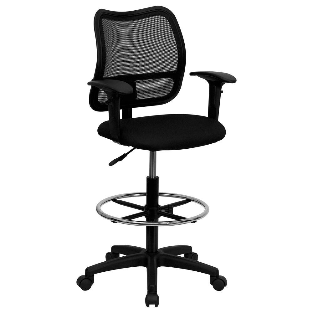 Flash Furniture Drafting Chair in Black, , large