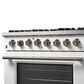 Forno Galiano 36" Freestanding Dual Fuel Range in White, , large