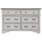 Ashley Blendon 6-Drawer Dresser in Chipped White and Brown, , large