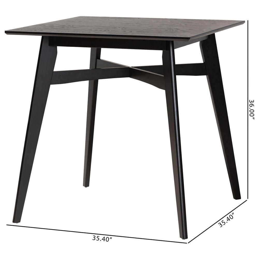 Baxton Studio Leena Counter Height Pub Table in Black, , large