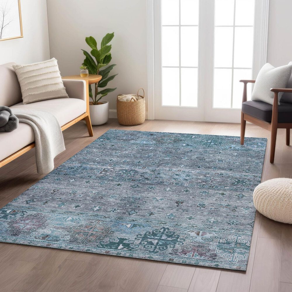 Dalyn Rug Company Karaj KJ5 9&#39; x 12&#39; Blue Indoor/Outdoor Area Rug, , large