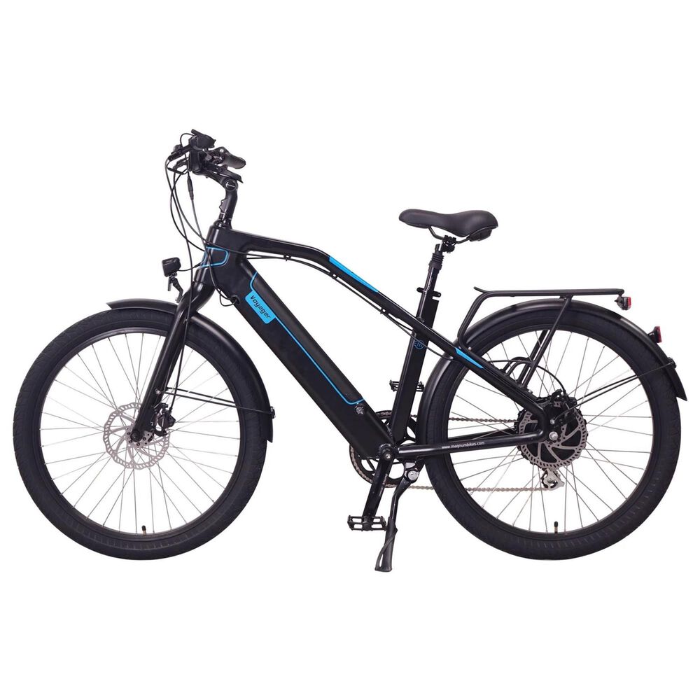 Magnum Voyager 26 Electric Bike in Matte Black and Blue, , large