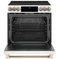 Cafe 30" Slide-In Front Control Induction and Convection Range in Matte White, , large