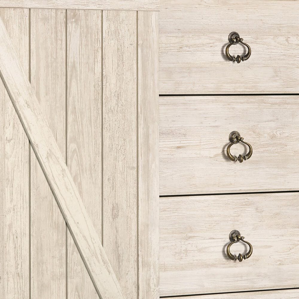 Ashley Willowton 4 Drawer Door Chest in Whitewash, , large