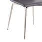 Lumisource Mason Swivel Side Chair with Grey Upholstered in Brushed Stainless Steel (Set of 2), , large