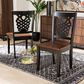 Baxton Studio Gervais Side Chair in Dark Brown and Walnut Brown (Set of 2), , large