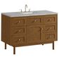 James Martin Laurent 48" Single Bathroom Vanity in Honey Oak with 3 cm Victorian Silver Silestone Top and Rectangular Sink, , large