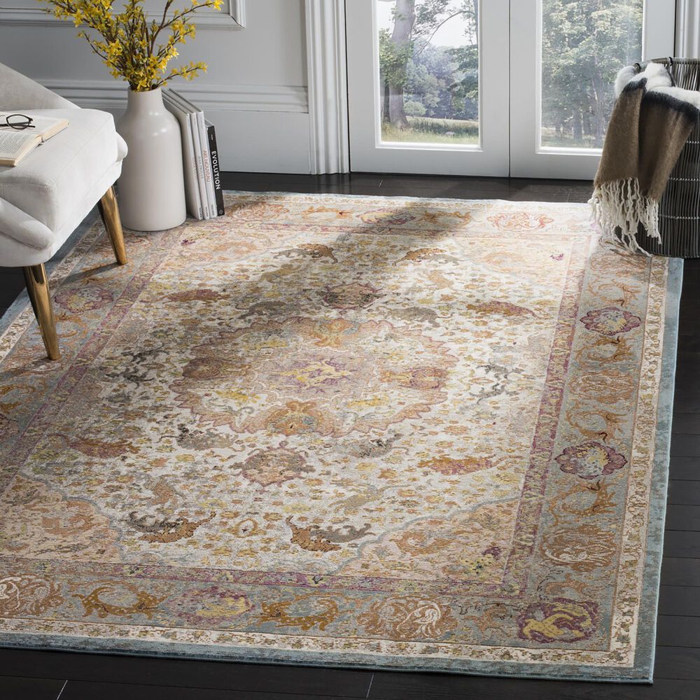Safavieh Aria 8&#39; x 10&#39; Beige and Orange Area Rug, , large
