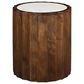 Linden Boulevard Kimble End Table in Brown and White, , large