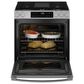 GE Appliances 30" Slide-In Front-Control Gas Range with Steam Clean in Stainless Steel, , large