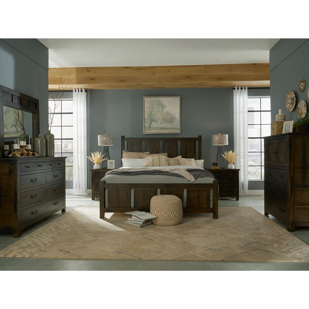 Tiddal Home Woodbury Queen Poster Bed in Vintage Pine, , large