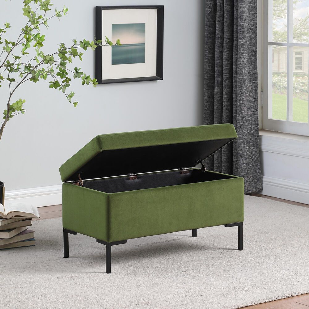 Kinfine Medium Metal Storage Bench in Green, , large