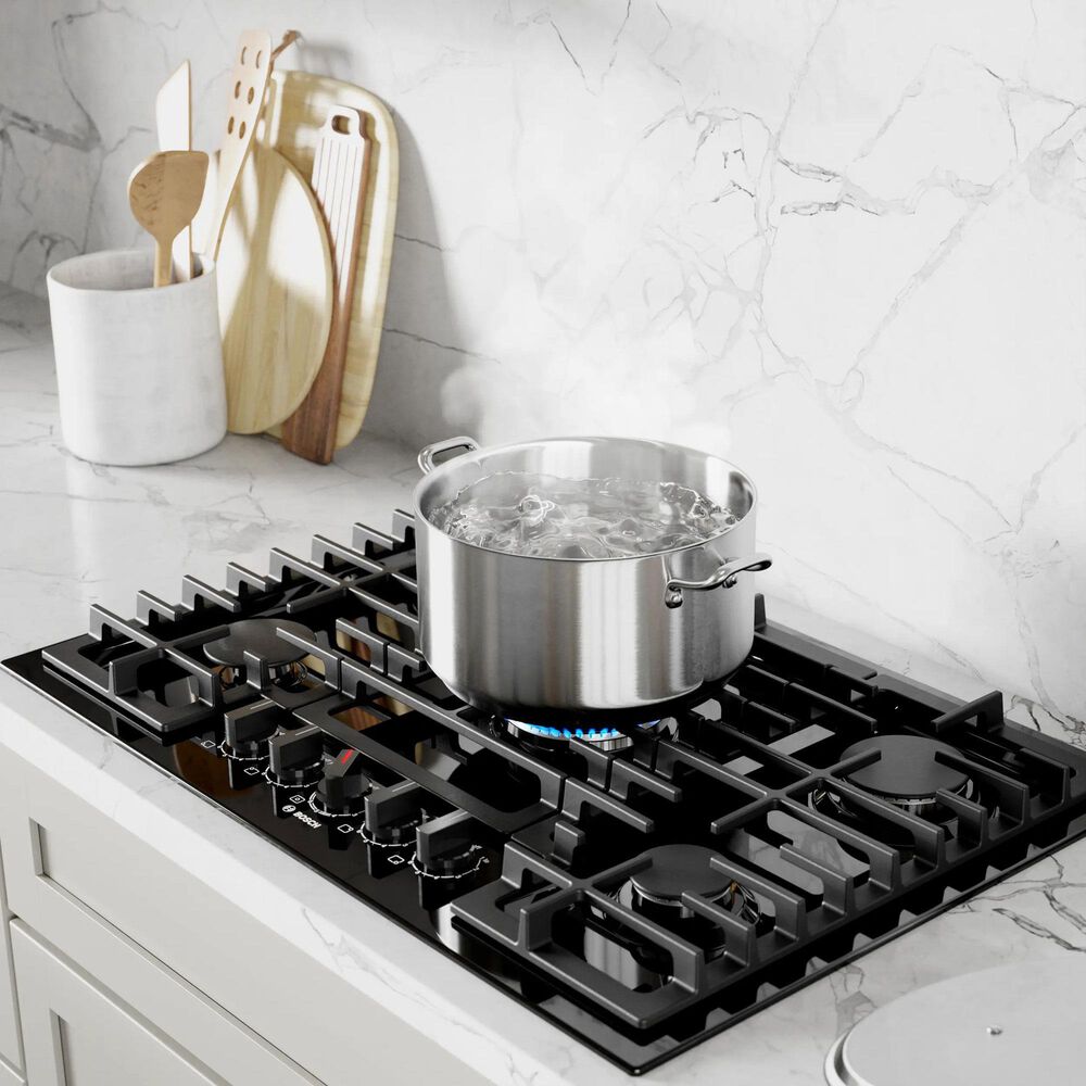 Bosch 800 Series 30" Gas Cooktop in Black, , large