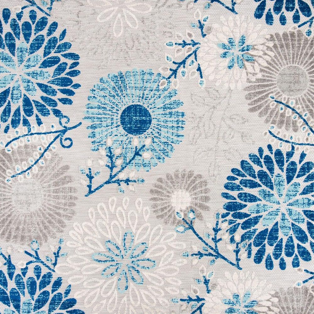 Safavieh Cabana 5&#39;3&quot; Square Gray and Navy Indoor/Outdoor Area Rug, , large