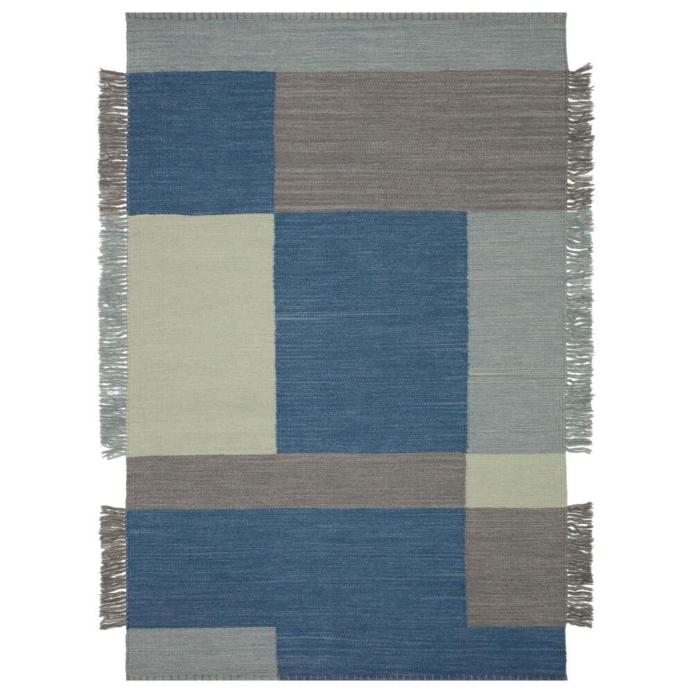 ED Ellen DeGeneres Crafted by Loloi Mar Vista 7"9" x 9"9" Blue and Grey Area Rug, , large