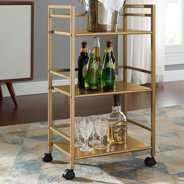 Novogratz Helix 3-Shelf Utility Cart in Gold, , large