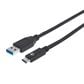 Manhattan 3" USB 3.1 Gen 2, Type-A Male to Type-C Male, 10 Gbps in Black, , large