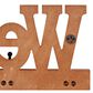 Maple and Jade 32" x 10" Wall Hook in Brown and Distressed White, , large