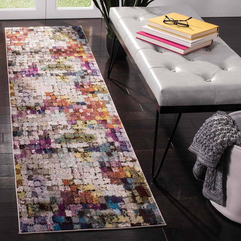 Safavieh Aria 2&#39; x 8&#39; Cream and Rust Runner, , large