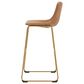 Ashley Ciabori 28.38" Faux Leather Barstool in Gold, , large
