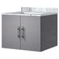 Lexora Home Geneva 24" Single Bathroom Vanity in Dark Grey with 2 cm White Carrara Marble Top and Rectangular Sink, , large