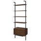 Coaster Owens 5-Shelf Storage Wall Bookcase in Walnut and Black, , large