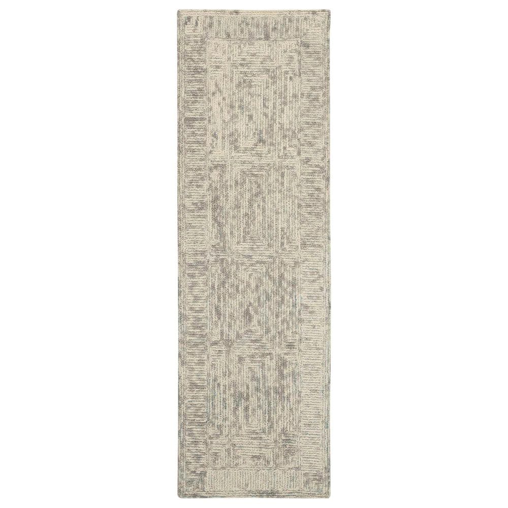 Nourison Colorado 2"3" x 7"6" Ivory, Grey and Teal Runner, , large