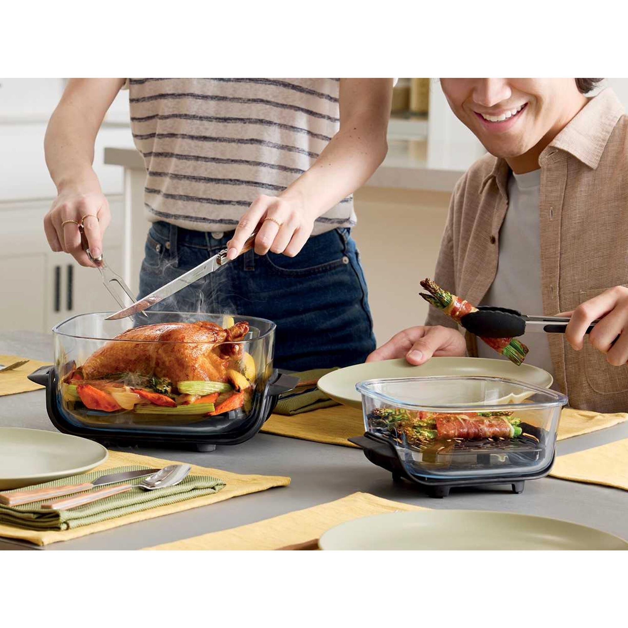 Ninja Crispi Pro 6-in-1 Countertop Glass Air Fryer in Ash Gray
