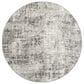 Radici USA Livigno Transitional 7"10" Round Grey Area Rug, , large